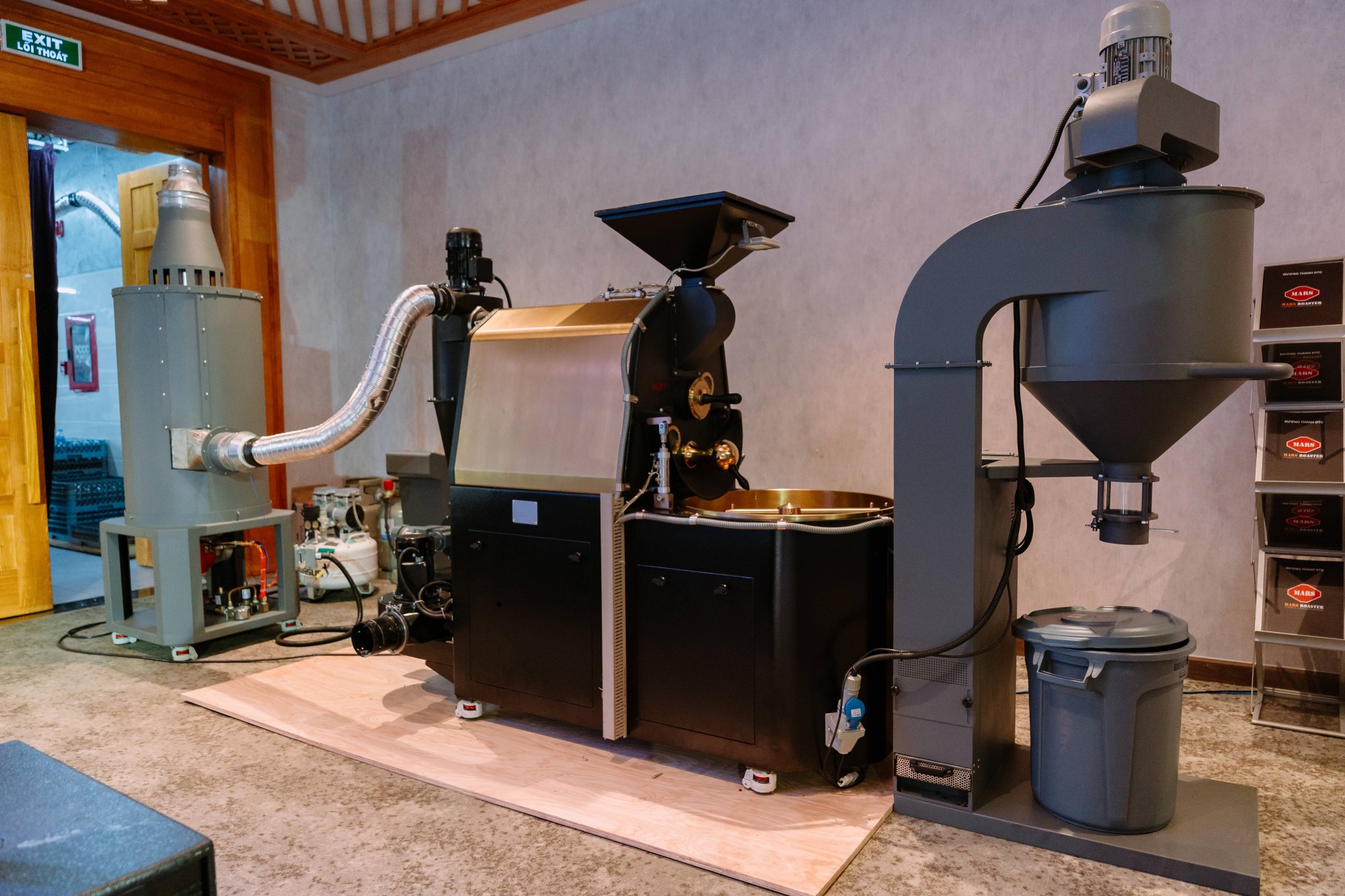 Hệ thống rang cà phê Mars V5 được demo tại sự kiện 